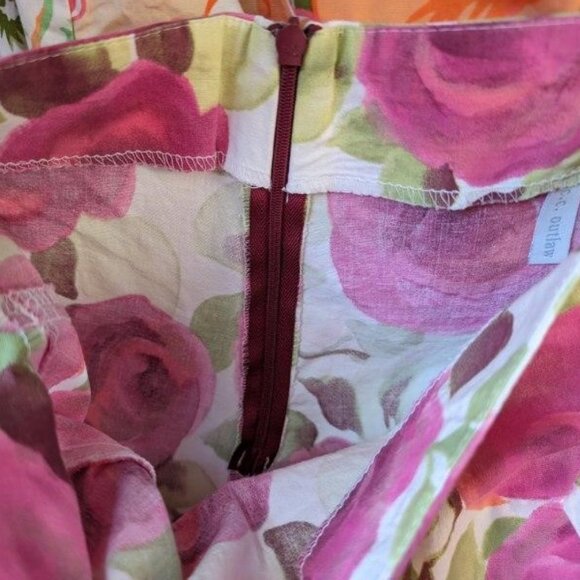 TWO Cotton Poplin A-line Skirts, Vibrant Prints by CC Outlaw, sz M Summertime - Picture 7 of 16